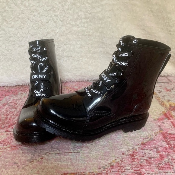 DKNY Tilly Combat Rain Boots - Picture 4 of 9